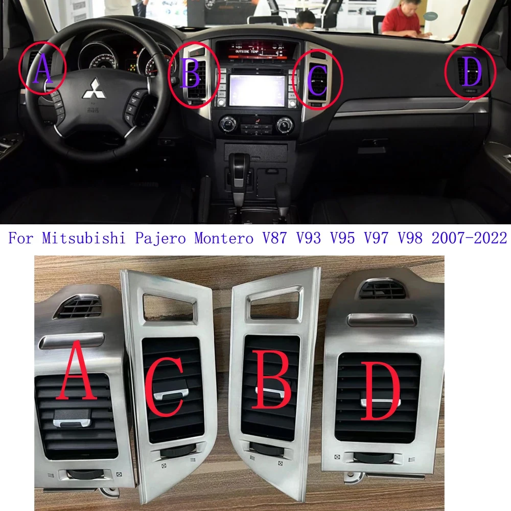

Internal Air Vent Outlet For Mitsubishi Pajero Montero V87 V93 V95 V97 V98 2007-2022 Instrument Panel Board A/C Air Conditioner