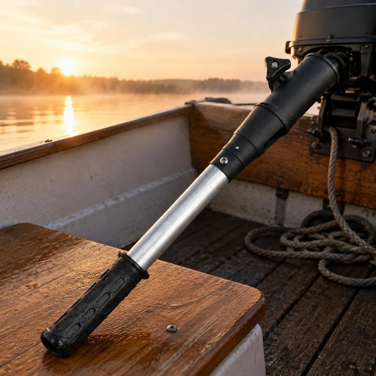Outboard Tiller Extension Handle Easy to Install Outboard Throttle Extension Rod Inflatable Boat Throttle Rod Detachable