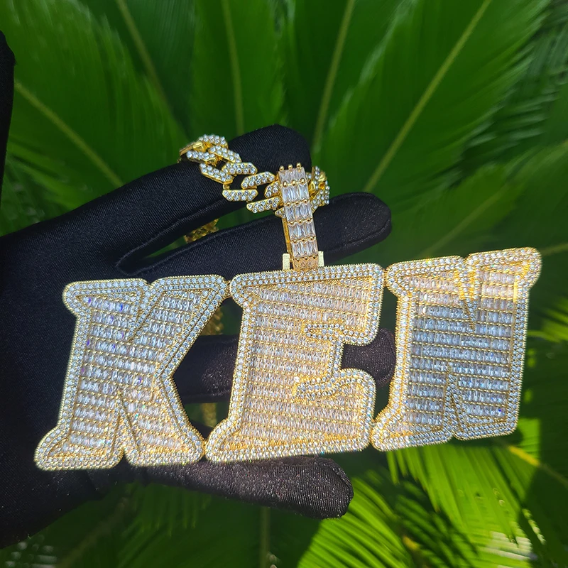 Custom Name Cubic Zirconia Necklace - usage example
