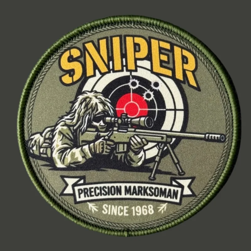 Sniper Tactical Patch Morale Badge Hook and Loop Backpack Clothing Decoration Accessories Stickers Armbands