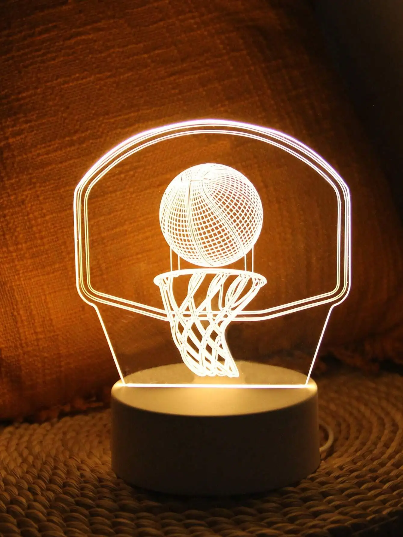 1 قطعة USB ثلاثية الأبعاد كرة السلة اطلاق النار الإبداعية ضوء الليل USB الجدة ليلة ضوء ديكور الجدول مصباح LED مكتب الخفيفة #4