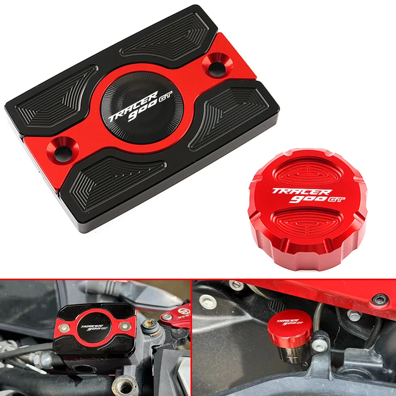 

Для YAMAHA MT-09 MT09 Tracer 900gt Tracer 900 GT 2018-2020 аксессуары для мотоциклов с ЧПУ передняя и задняя крышка бачка тормозной жидкости