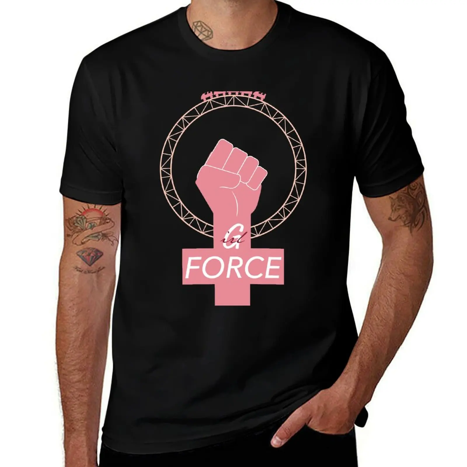 G-Force Peach Logo T-Shirt Holiday Casual Short Sleeve Top T-Shirt