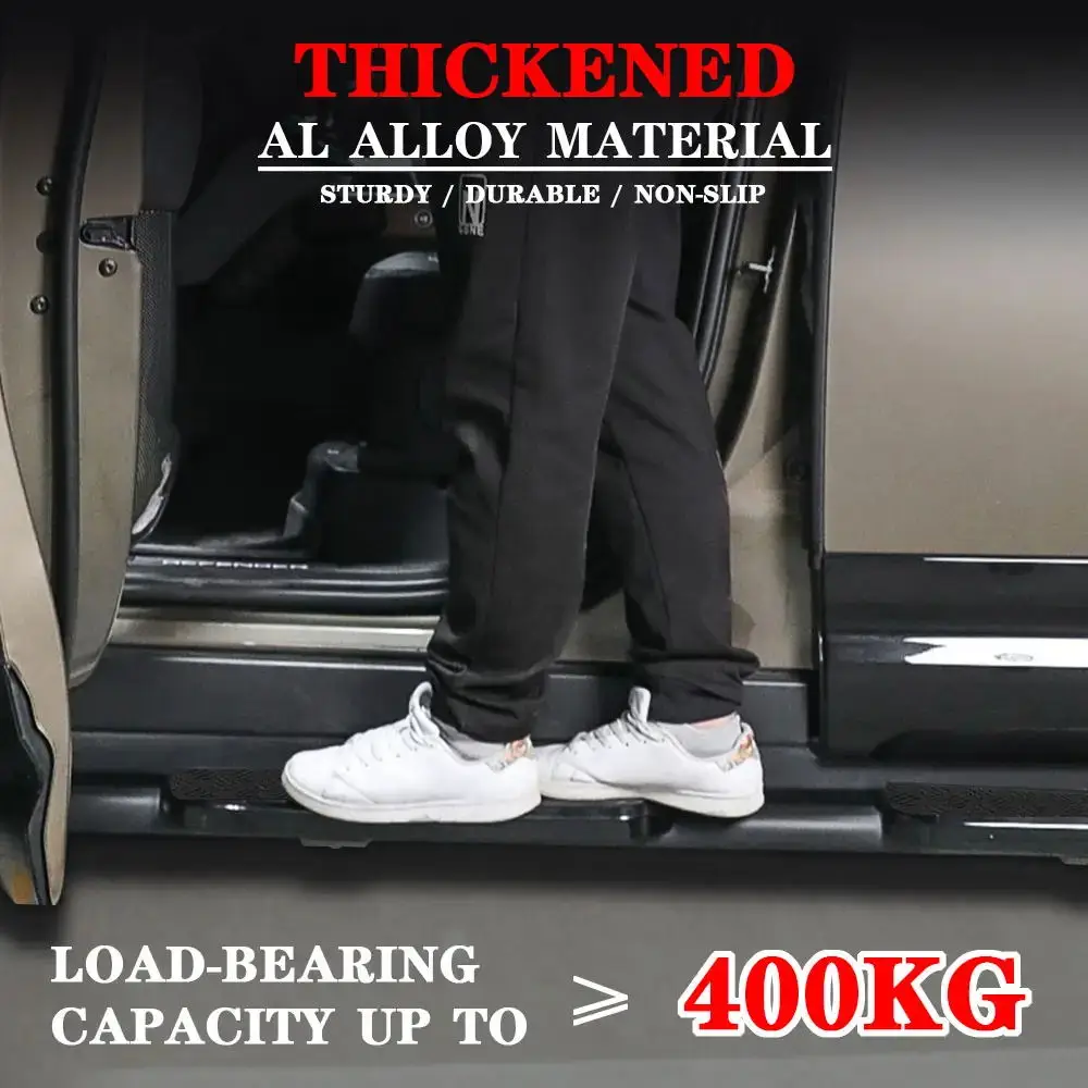 أجزاء جسم السيارة باللون الأسود اللامع الكلاسيكي دواسة القدم خطوات جانبية لوحة الجري لسيارة لاند روفر ديفندر 110 2022 2023 2024 #5