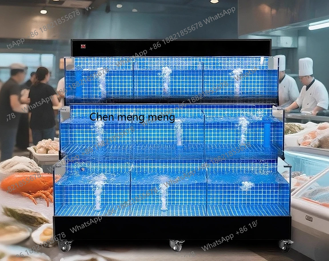

Mobile seafood pool commercial refrigerator integrated special seafood tank seafood fish tank