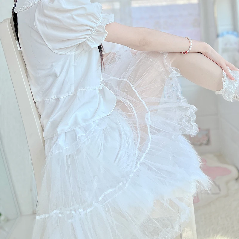 2023 nuova gonna tutu per ragazza Lolita sottoveste gioco di ruolo Party Ball tulle gonne puffy Fluffy Underskirt