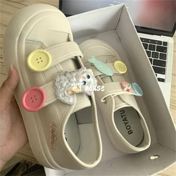 Kawaii Shoes Women's Sneakers Platform White Cute Harajuku Footwear Korean Fashion Spring Summer 2024 Vintage Tennis Female