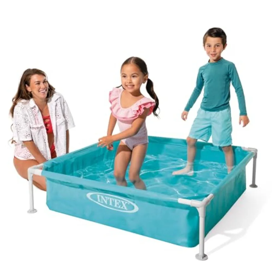 2 Pack 4ft x 12in Mini Frame Kiddie Beginner Swimming Pool for Ages 3+, Blue PVC Material, Easy Setup, Durable Safe view 5