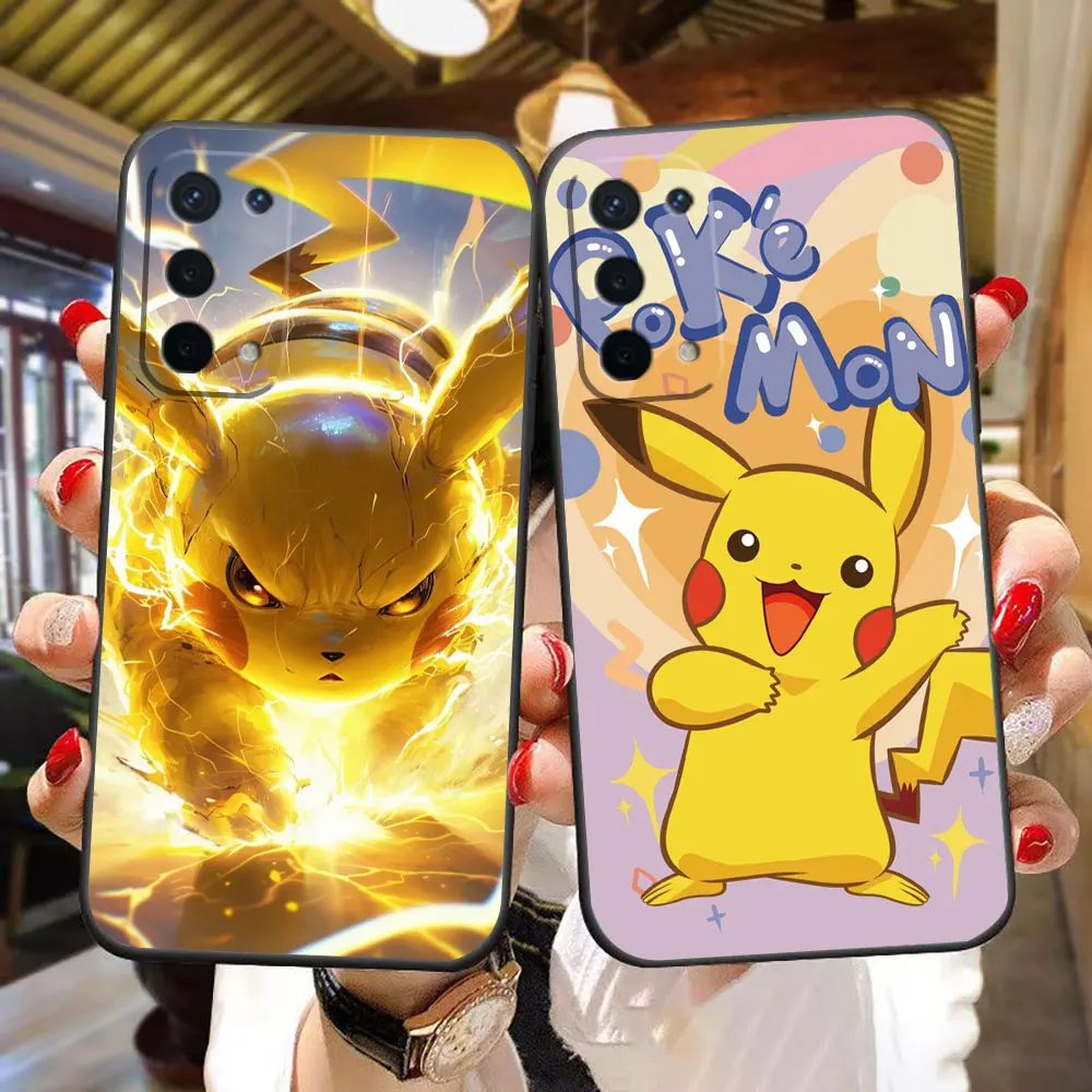 Pikachu Little Dinosaur Turtle Case For OPPO A9 A15 A16 A17 A38 A53 A54 A55 A57 A60 A71 A73 A74 A76 A778 A92 A93 A94 A98 Case