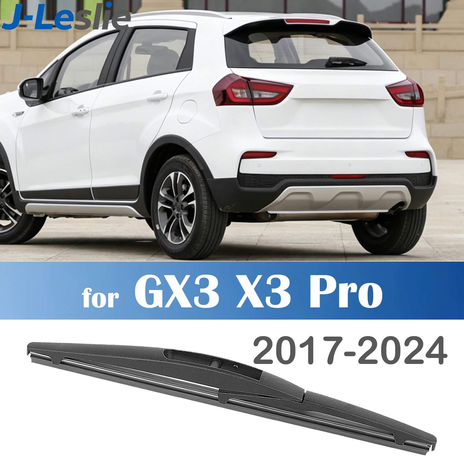 Escobilla Limpiaparabrisas Trasera de 10 Pulgadas para Geely GX3 X3 Pro 2017-2024, Accesorios Ventana trasero parabrisas limpia escobillas limpiador coche automóvil goma limpiar prabrisas paraprisa brazo vehículos