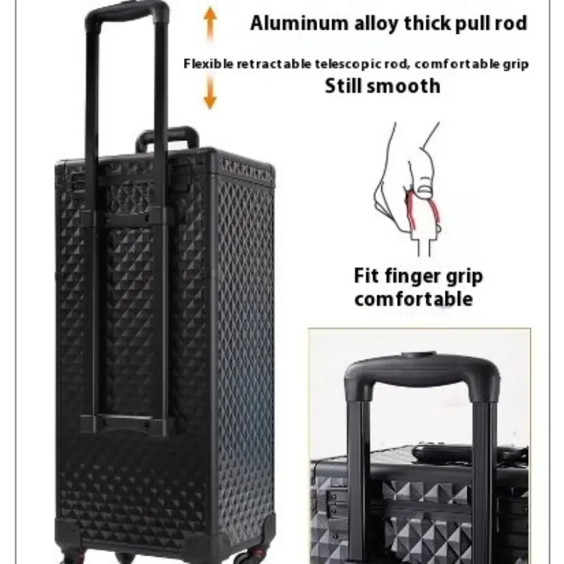 Medical Salon Trolley Vevor Beauty Salons Layered Storage Removable Drawer Design Universal Wheels Wozek High-end Hair Salon - 6