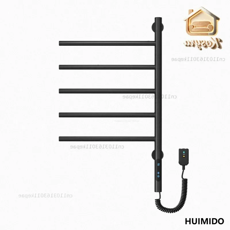 Bathroom Towel Warmer Stainless Steel Smart Electric Heated Towel Rack 45℃-70℃ Temperature 1-8h Timing Touch Control
