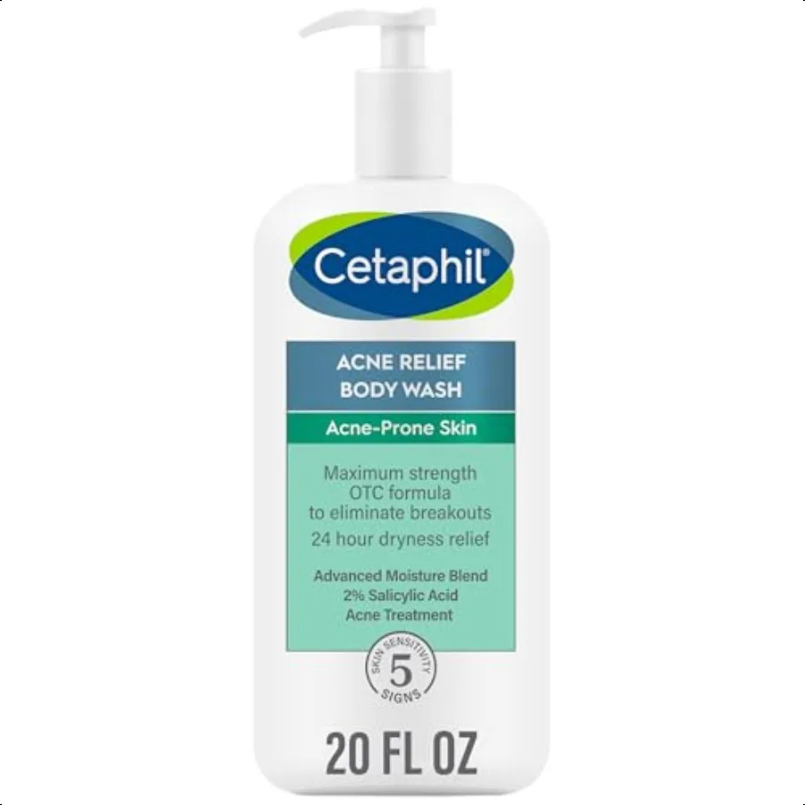 

Cetaphil Body Wash Acne Relief Body Wash with 2 Salicylic Acid to Eliminate Breakouts Gently Exfoliates and Provides 24Hr Dryn