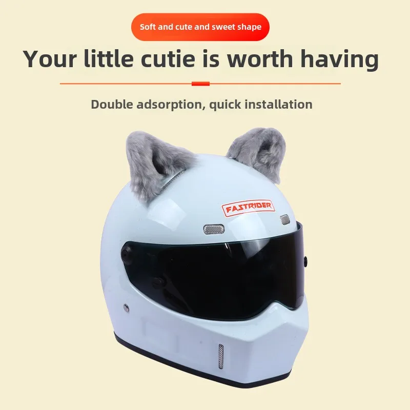 Personality Helmet Decoration Cat\'s Ears with Bell Helmet Refitted Accessories Motorcycle Ski Helmet Accessories A Pair