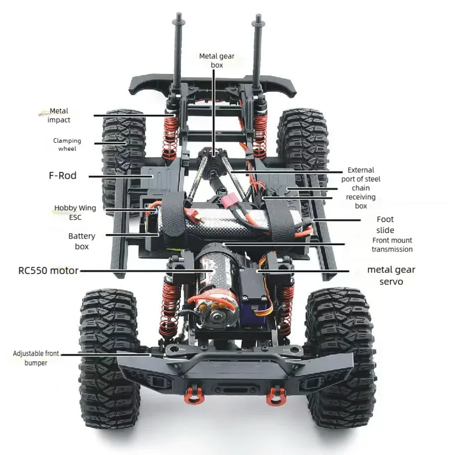 RGT 1/10 FJ EX86120 remote off-road vehicle four-wheel drive model car toy car accessories suitable for RGT 1/10 FJ EX86120 RC
