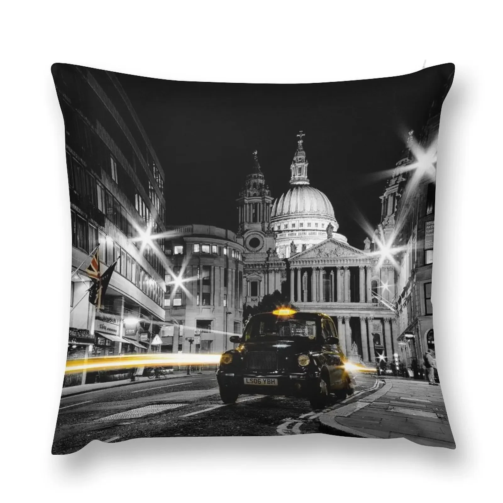 St Pauls London with Black cab Throw Pillow Sofas Covers pillow pillowcase Elastic Cover For Sofa pillow