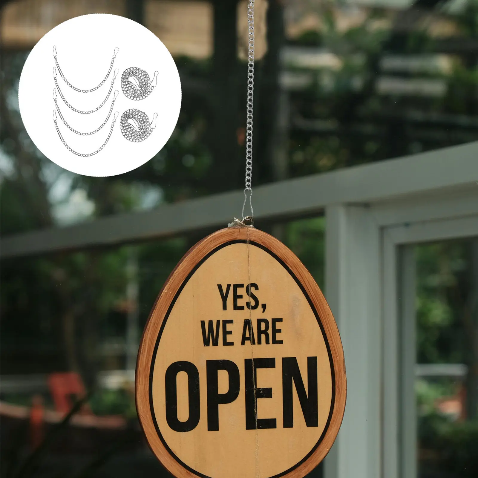 

6Pcs Iron Hanging Chains Heavy Duty Clasps Plant Chain Picture Hanging Chain for Supermarket Banner Trade Show Display