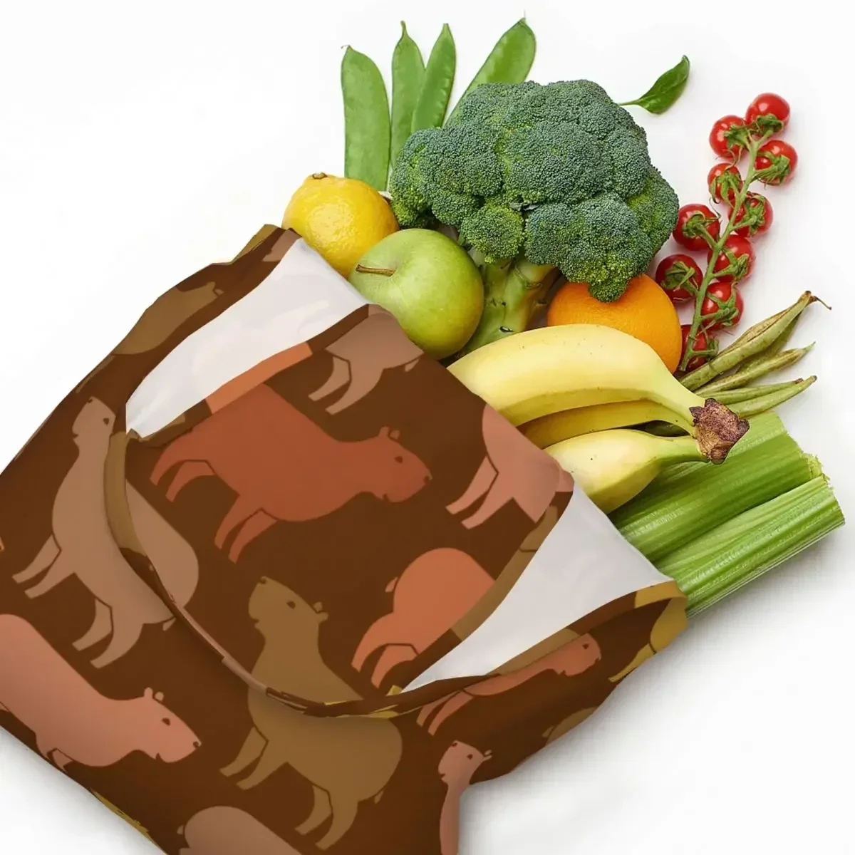 

CapybaraCapybara продуктовая сумка для покупок женская милая парусиновая сумка-шоппер на плечо сумки большой вместимости