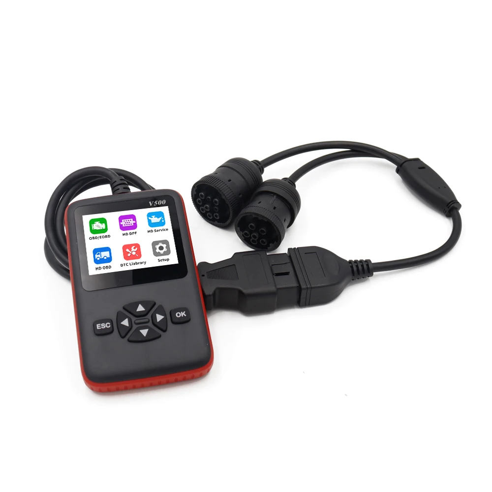 OEM Manufacturer! Easy Using Handheld Truck  24v OBD2 Car Scanner elm327 obd Version 1.5 obdii scan tool