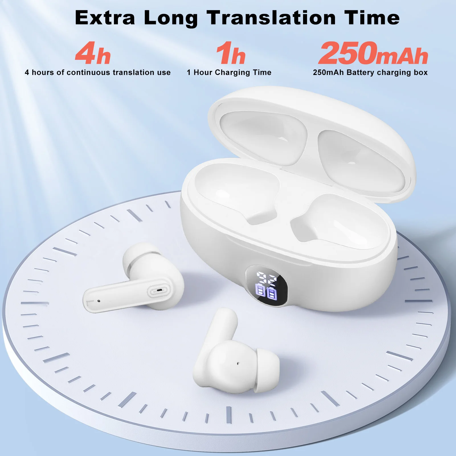 Наушники-переводчики языков поддерживает 144 языков BT5.4, высокоточные Bluetooth-наушники-переводчики в реальном времени с динамиками