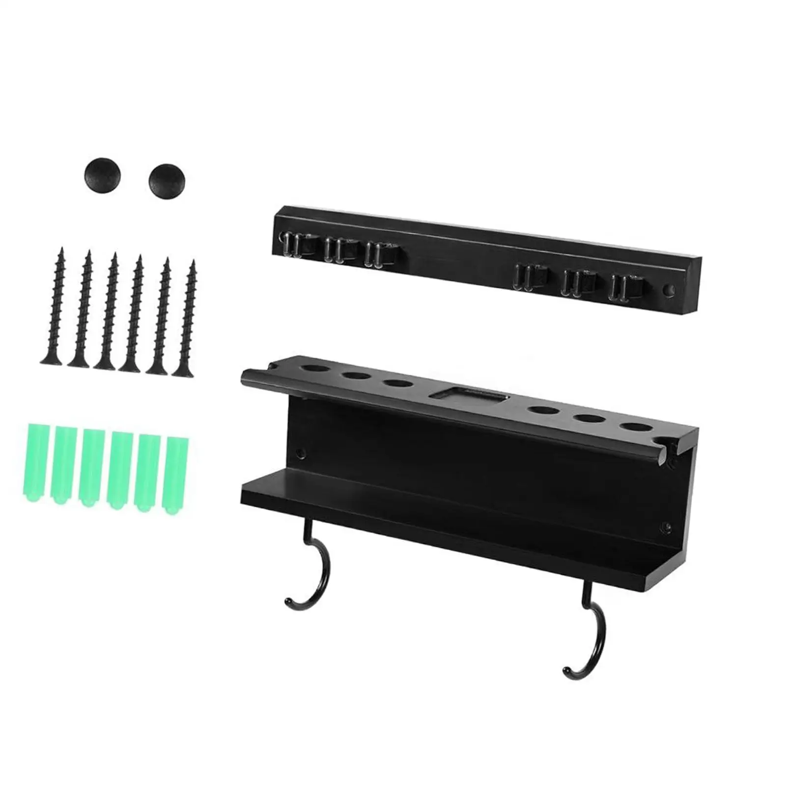 Snooker Pool Cue Rack Pool Stick Holder Wood Wall Mounted Pool Cue Holder for Table Billiard Cue Holder for Game Room Club