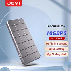 JEYI-Estojo de unidade de estado sólido externo, gabinete SSD, USB 3.2, 10Gbps para NVME M-Key, B e M Key, i9-Square M.2 NVME 2280 2230