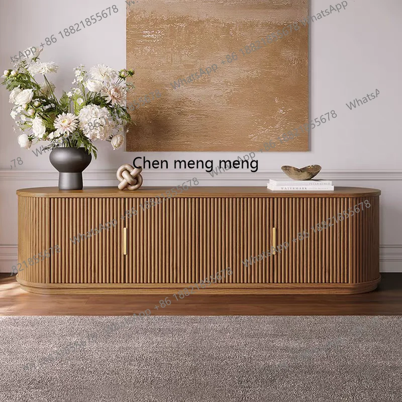 

Retro solid wood TV cabinet, living room, home dining side, floor, TV cabinet