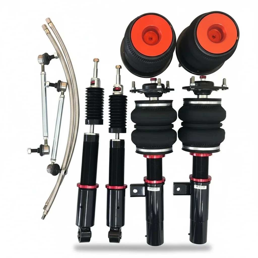 

Air Suspension Kit, 6063 T6 Aluminum Adjustable Shock Absorber, fit for BMW 1 F40 and Honda Civic, fit for VW Golf Parts