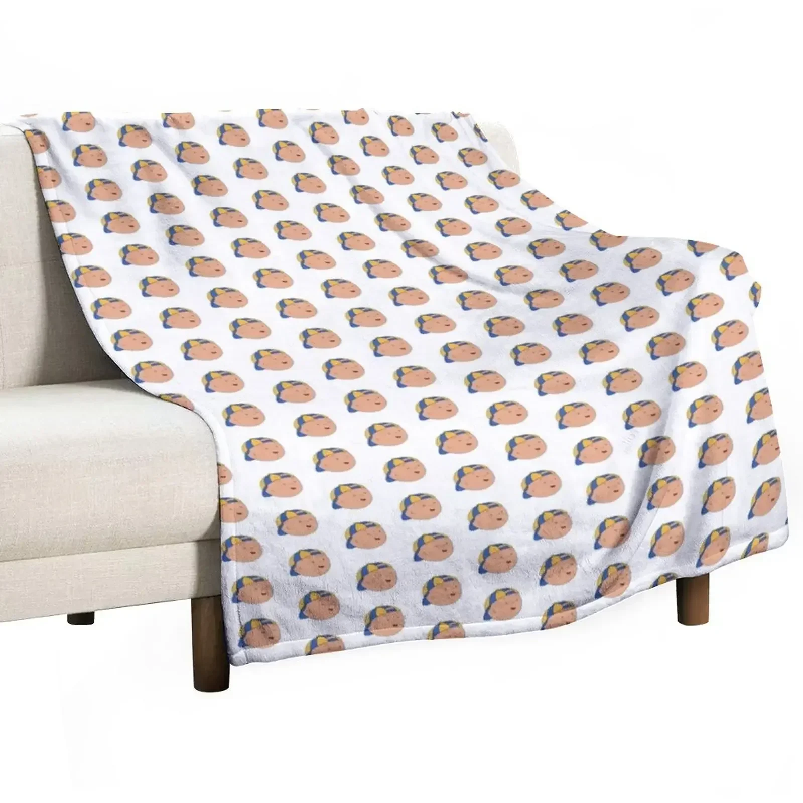 Cool Caillou with his Cap on Backwards Throw Blanket Beautifuls Designers Luxury St Decorative Sofas Blankets