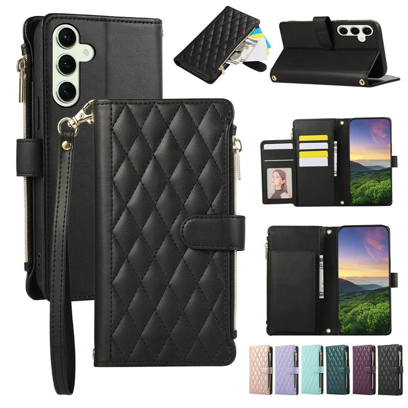 

Crossbody phone Case Compatible For Samsung Galaxy S20FE 24Plus 25UlTRA Flip Wallet-Style Phone CaseS10 21 22 23 24 25EDGE Phone