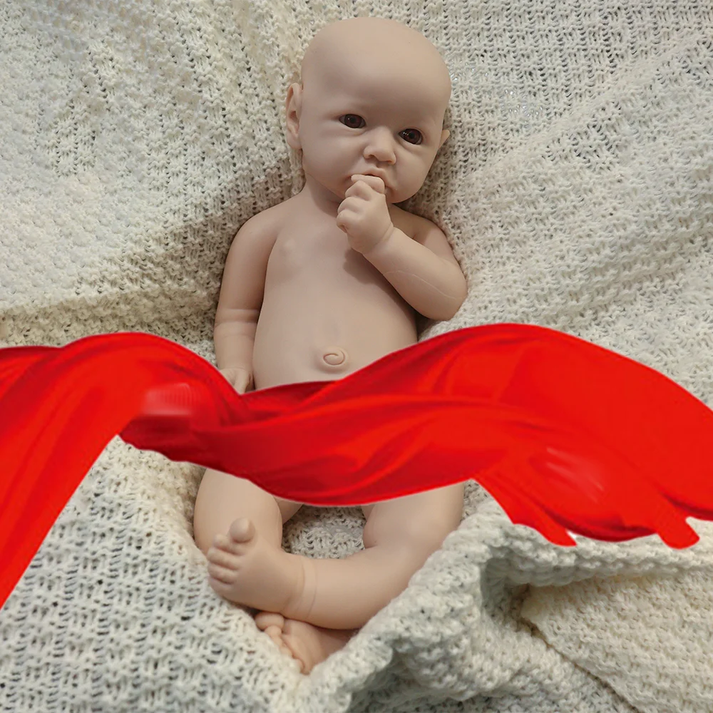 18 pollici non verniciato carino pelle africana neonato coccolone pieno platino Silicone corpo Bebe ragazza nera bambola rinata fatta a mano 3D