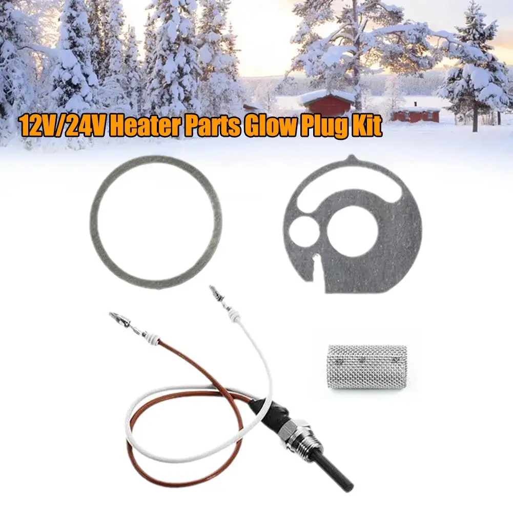 12V/24V Car Heater Parts Glow Plug Ceramic Pin+ Gaskets+Strainer For Eberspacher Hydronic D4WSC 5WZ D5WS D5WSC 252106011000 L3E1