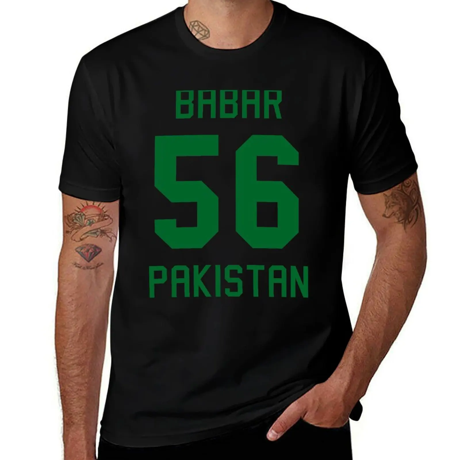 Babar Azam | 56 | Pakistan Cricket Jersey T-Shirt Big and Tall Basic Tee Shirt T-Shirt