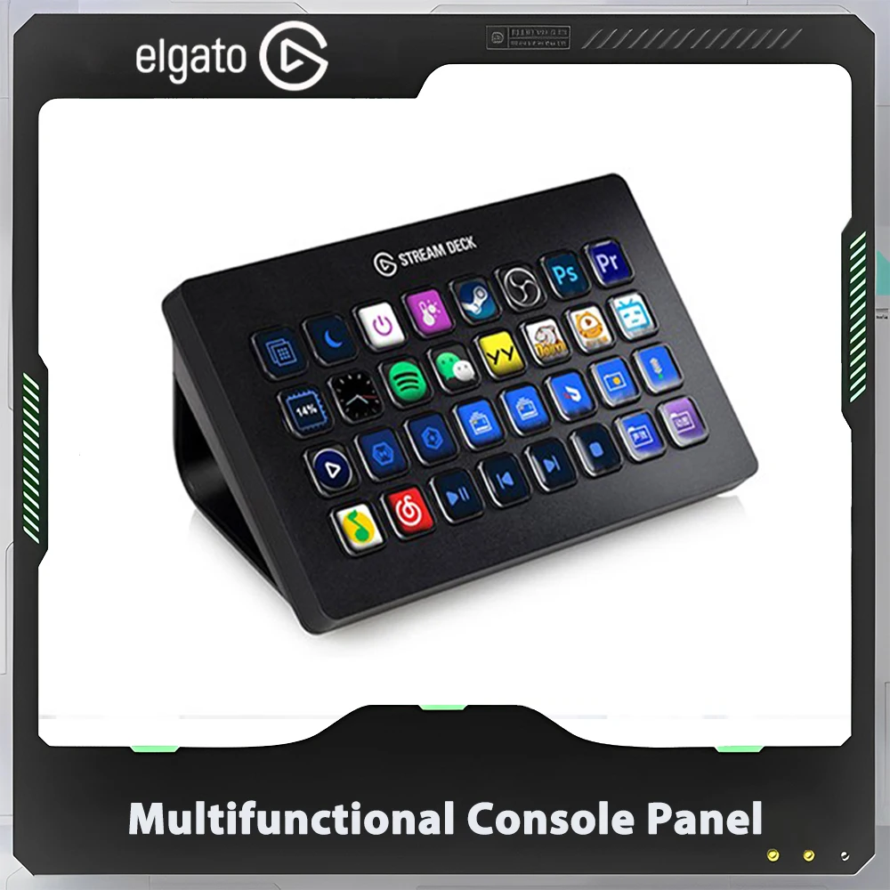 

Elgato Stream Deck XL Multifunctional Console Panel 32 Keys Desktop Assistant Mini Keyboard Designer PS Live-streaming Pc Gamer