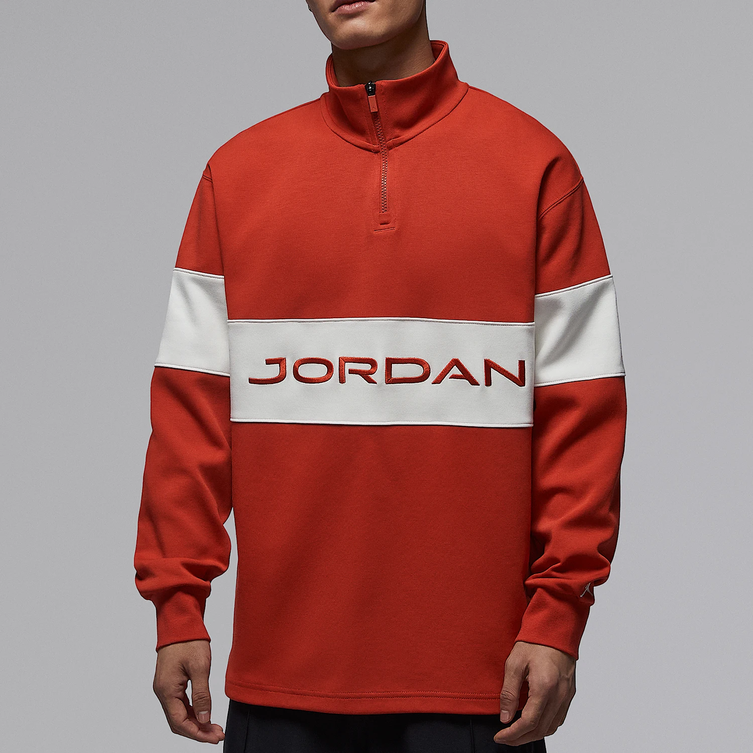 Nike genuine JORDAN men's stand up collar pullover spliced golf hoodie HF9920-622