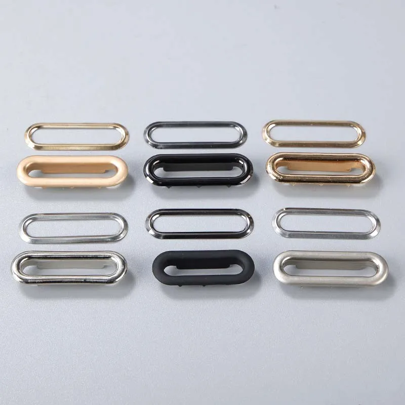 Gold Gunmetal Bronze Eyelet With Washer Grommet Oval ring Air Hole Rivet For Leather Bag Shoes Belt Cap Clothes