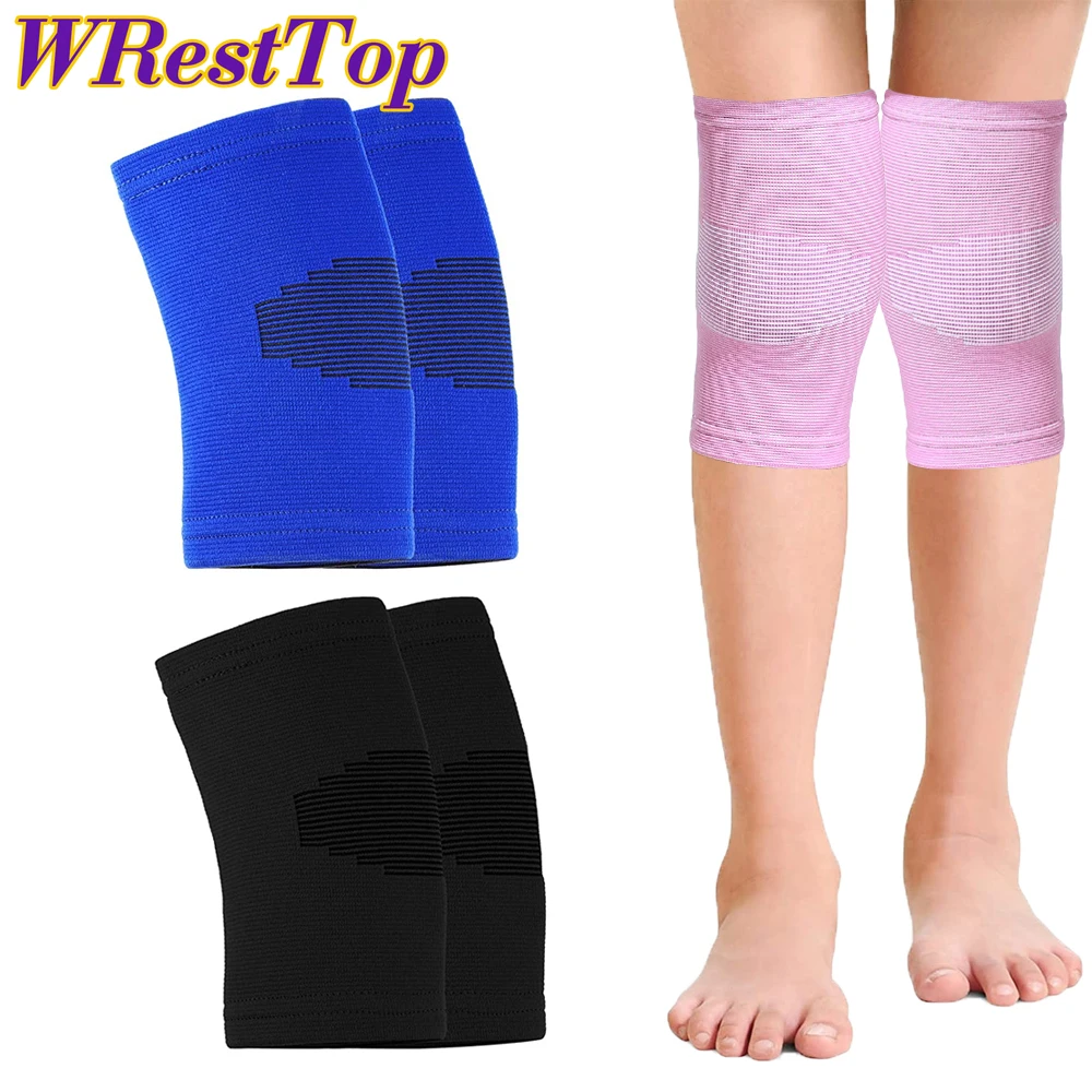 1Pair Kids/Teen Soft Knee Brace, Child Compression Sleeve Kneepads for Soccer, Volleyball, Basketball, Basetball, Running