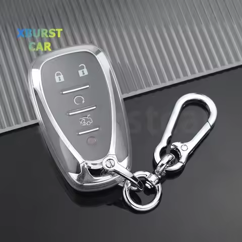 TPU Car Key Case Cover Shell Fob For Chevrolet Chevy Camaro Cruze Malibu XL Sonic Volt Tracker Spark Bolt Trax Equinox Traverse