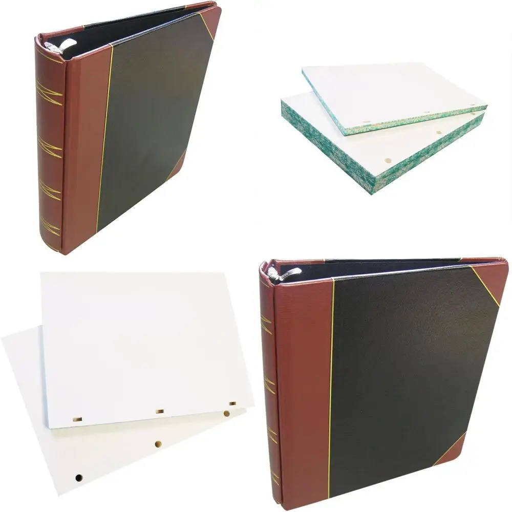 

Leather 3-Ring Minute Book, 8.5 x 11, 100-Sheet Round Hole Paper