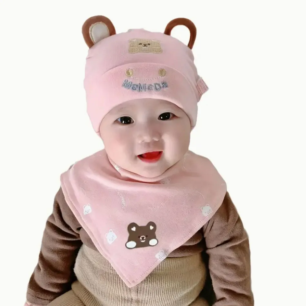 

Шапки для новорожденных и милые треугольные нагрудники. Детские шапки для младенцев в возрасте от 0 до 12 месяцев. Рекомендуемые для окружности головы 14,96–18,11 дюйма.