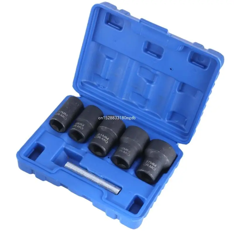 

6Pcs Lug Nut Remover Extractor Set for Removing Damage Dead Rusted Nut & Screw Dropship