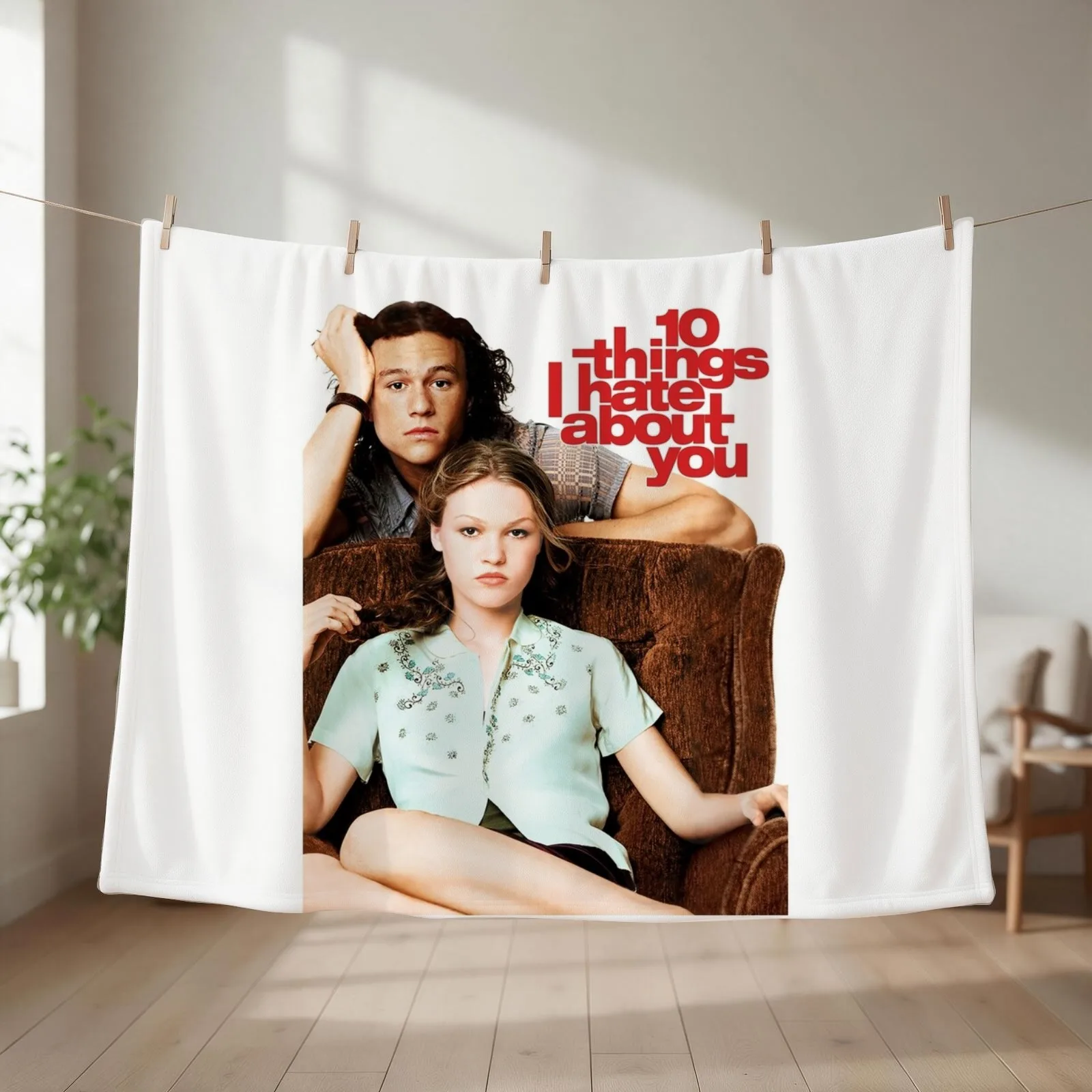 10 Things I Hate About You Throw Blanket couch cozy soft plush fuzzy picnic outdoor blanket