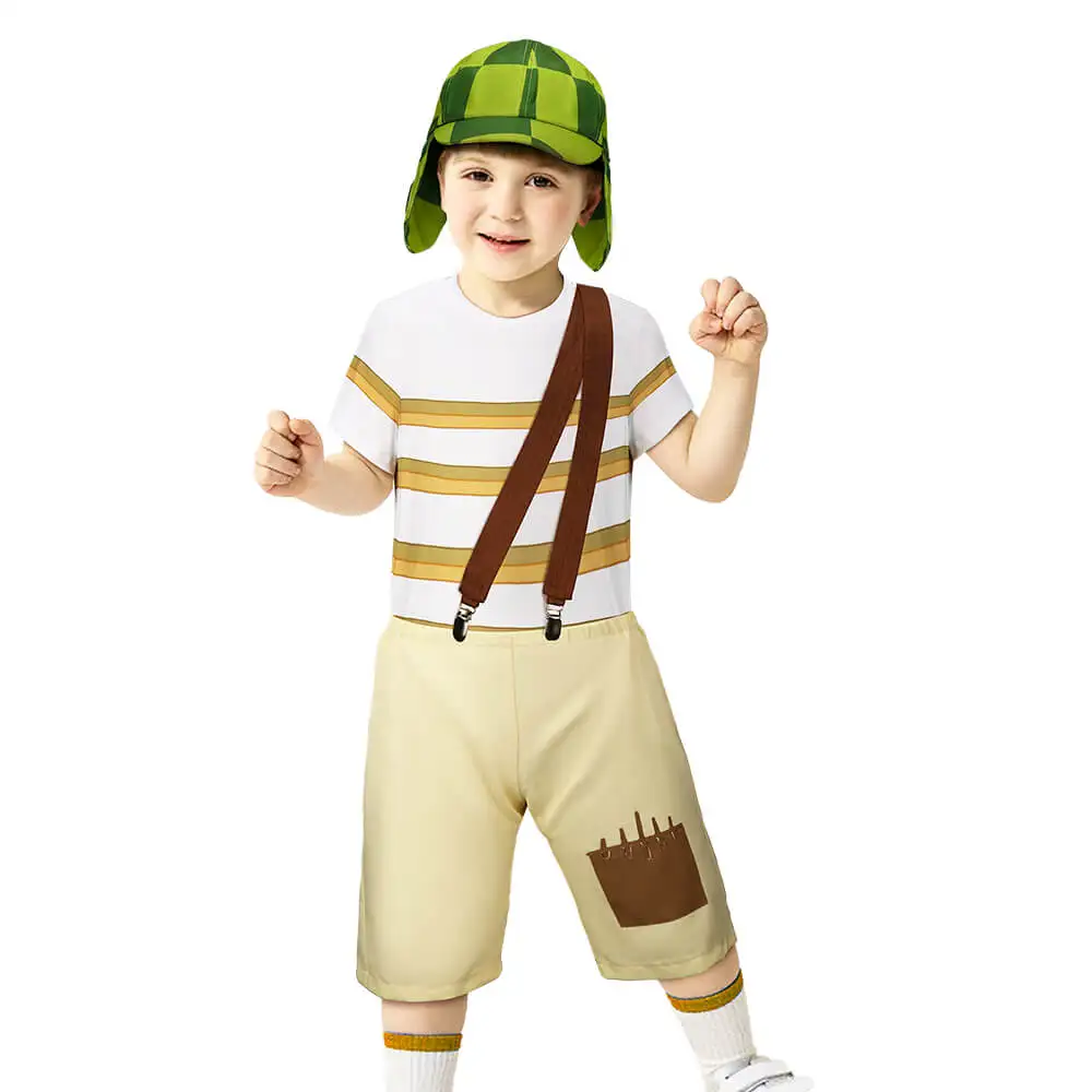 El Chavo Del Ocho Cosplay Costume For Child El Chavo Animado In Stock Kids Gifts Theme Party Outifts-Takerlama