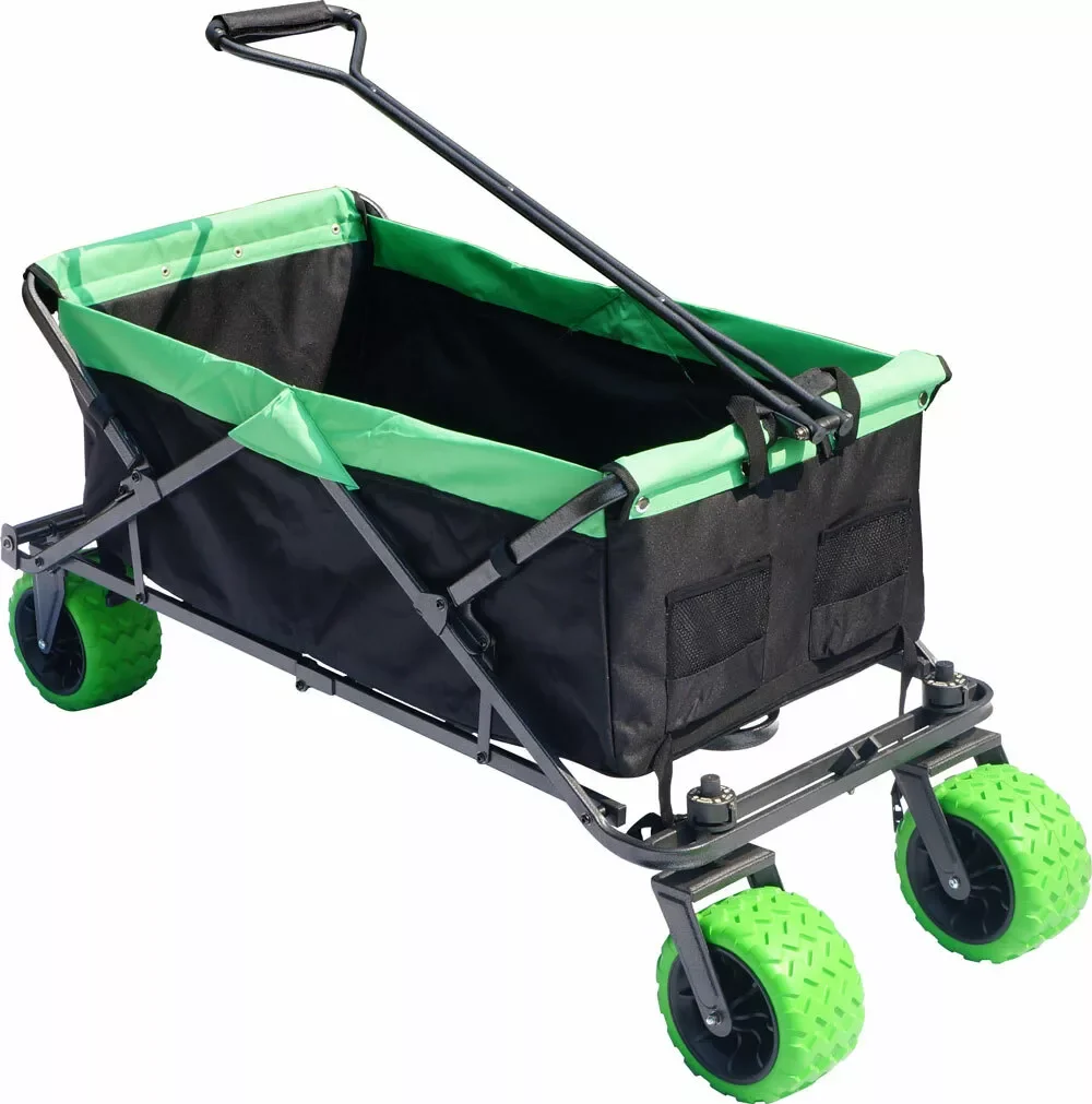 Imagem -02 - Dobrável Praia Carrinho Folding Wagon Utility Shopping Cart Jardim ao ar Livre Mão Carrinho us