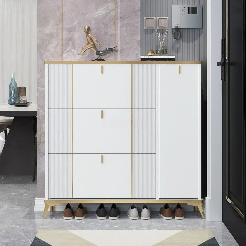safe Cabinet Home Entrance Large Capacity Ultra-Thin 17 24cm Storage Shoe Rack Modern Porch Cabinet Wood Shoe Rack