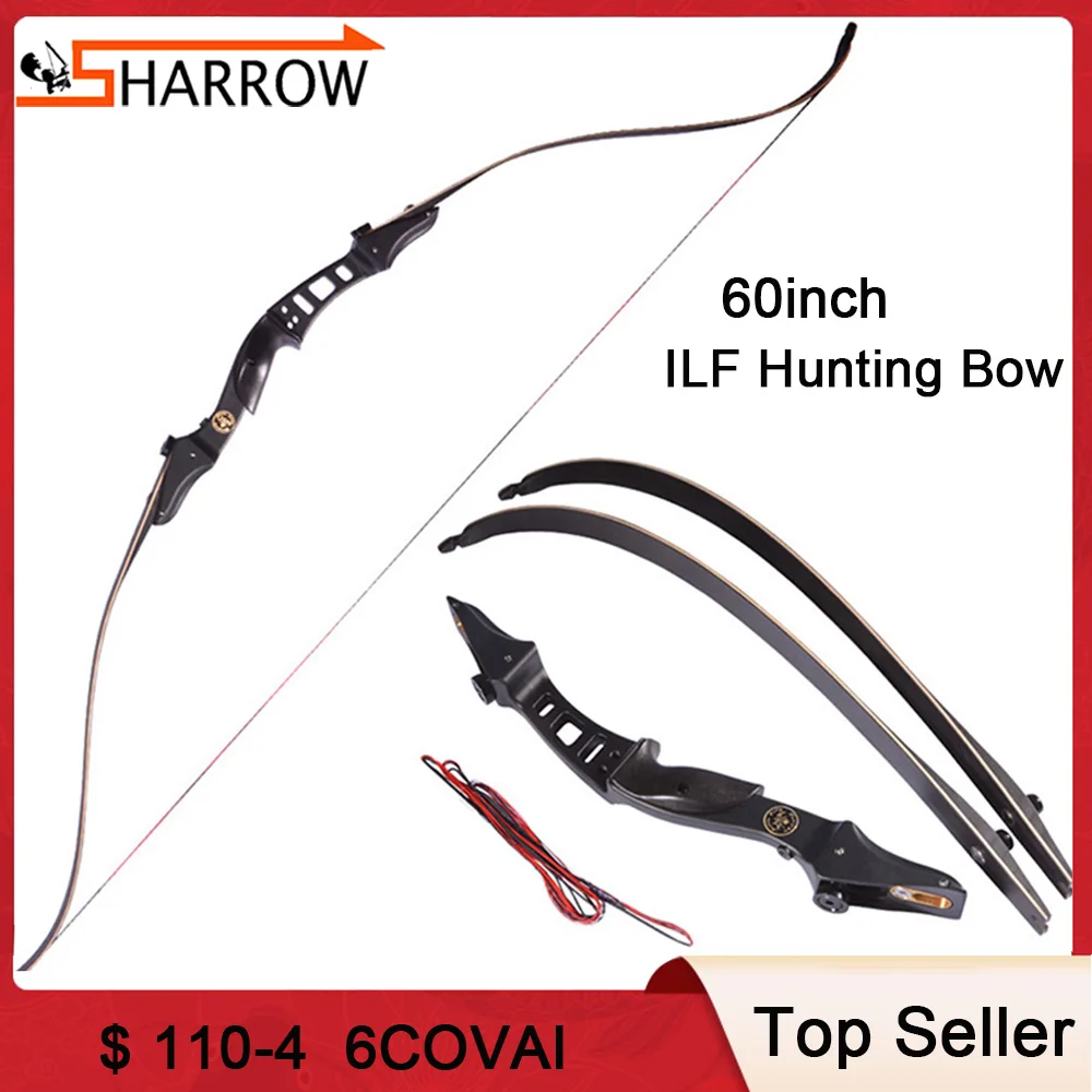 

60inch 20-50lbs Archery Recurve Bow ILF Common Interface Metal Handle for Outdoor Bow and Arrow Hunting Shooting Accessories