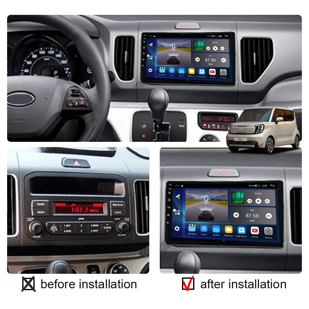 2din Car Radio 7862 Carplay Android Auto All In One For KIA Ray 2011 - 2017 Multimedia Video Player GPS Navigation Autoradio DSP