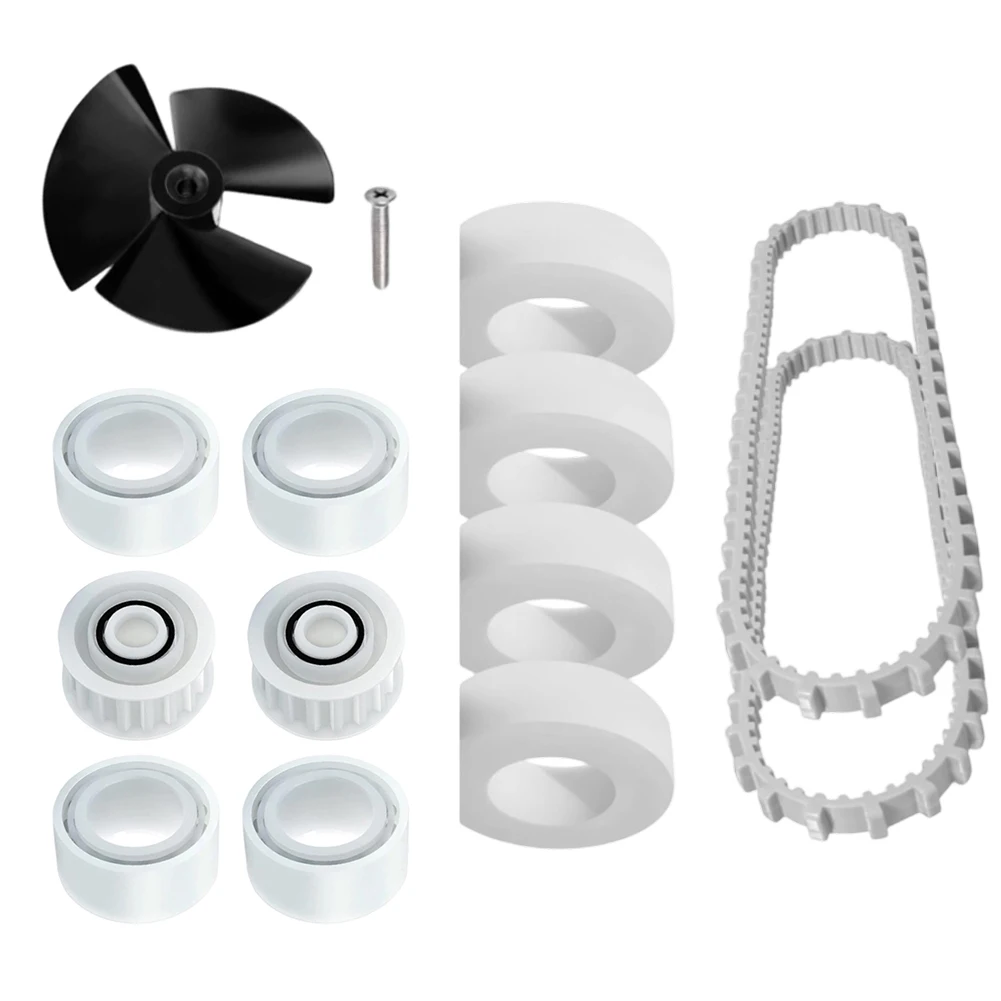 13 Piece Impeller Belt Climbing Wheel Guide Pulley Set 9995266 R1 9985006 R2 6101611 R4 3884997 R6 for Dolphin Cleaners