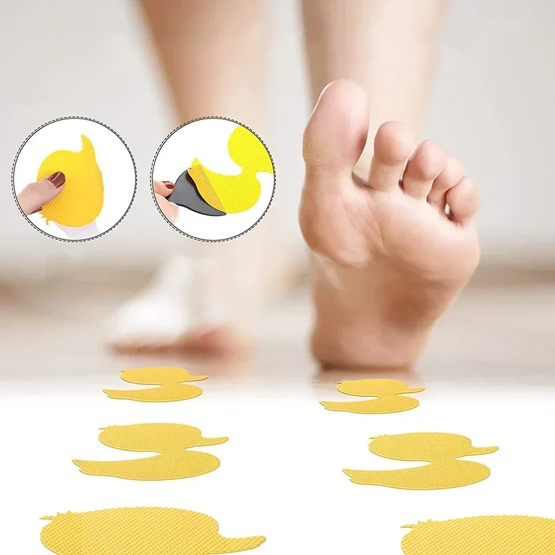 12 Pieces of Duck Design Anti Slip Shower Pedal Stickers Bathtub Anti Slip Tape Suitable for Floors Stairs Steps Bathrooms