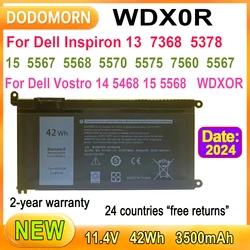 Batería WDX0R de 11,4 V para ordenador portátil, accesorio para DELL Latitude 3180, 3189, 3390, Vostro 14, 5468, 15, 5568, Inspiron 13, 5379, 5368, 17, 5767, 5770, WDXOR